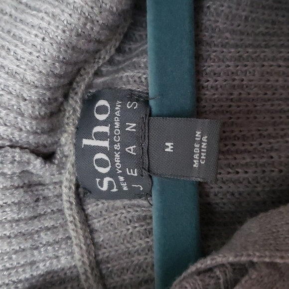 Soho NY&CO. Hooded Long Sweater - Picture 2 of 4